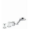 31449001 Metropol Classic 4-Hole Roman Tub Set Trim with Cross Handles and 1.8 GPM Handshower, In Chrome