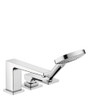 Hansgrohe 32556001 Metropol 3-Hole Roman Tub Set Trim with Lever Handle and 1.75 GPM Handshower, In Chrome