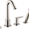 Logis 4-Hole Roman Tub Set Trim with 1.8 GPM Handshower, In Brushed Nickel