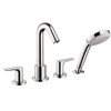 Logis 4-Hole Roman Tub Set Trim with 2.0 GPM Handshower, In Chrome
