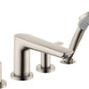 71744821 Talis E 4-Hole Roman Tub Set Trim with 1.8 GPM Handshower, In Brushed Nickel 71744821 Talis E 4-Hole Roman Tub Set Trim with 1.8 GPM Handshower, In Brushed Nickel