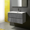 80 Series Base Cabinet Grey Oak Cross Curve