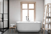 Spectacle 66"x34" Oval Acrylic Freestanding Bathtub in White