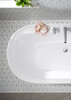 Spectacle 66"x34" Oval Acrylic Freestanding Bathtub in White