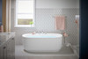 Spectacle 66"x34" Oval Acrylic Freestanding Bathtub in White