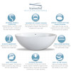 36.42-in W x 66.54-in L x 21.65-in H Bathtub White 36.42-in W x 66.54-in L x 21.65-in H Bathtub White