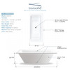 31.5-in W x 66.93-in L x 22.44-in H Bathtub White