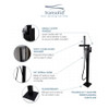 T4240-MB Roslyn Floor Mounted Freestanding Tub Filler With Hand Shower, Matte Black