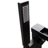 T4240-MB Roslyn Floor Mounted Freestanding Tub Filler With Hand Shower, Matte Black
