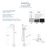 T4240-PC Roslyn Floor Mounted Freestanding Tub Filler With Hand Shower, Polished Chrome
