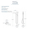 T4250-WH/BN Blythe Floor Mounted Freestanding Tub Filler With Hand Shower, White/Brushed Nickel