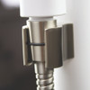 T4250-WH/BN Blythe Floor Mounted Freestanding Tub Filler With Hand Shower, White/Brushed Nickel