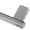 5-Piece Bathroom Accessory Kit Including a robe hook, a toilet paper holder, a towel ring, a 24-in towel bar, and a 16-in shelf with soap dish, in Polished Chrome