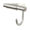 5-Piece Bathroom Accessory Kit Including a robe hook, a toilet paper holder, a towel ring, a 24-in towel bar, and a 16-in shelf with soap dish, in Brushed Stainless