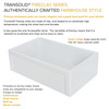 Aries 30-7/8" x 20-3/16 x 10" Fireclay underrmount farmhouse reversible roman/plain super single bowl