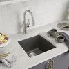 17-In X 17.5-In Single-Basin Granite Undermount Residential Kitchen Sink in Cinder