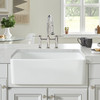 30" Farmhouse/Apron Front Single Bowl Kitchen Sink in White