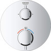 24133000 Grohtherm Dual Function 2-Handle Thermostatic Trim in StarLight Chrome Finish
