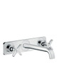 Wall-Mounted Widespread Faucet Trim with Base Plate in Chrome