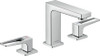 Widespread Faucet 110 with Loop Handles and Pop-Up Drain in Chrome