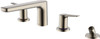 Three-Hole Roman Tub Filler Trim in Brushed Nickel