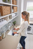 KFA-401927 22-in X 25-in Liven Granite Laundry Sink with Pull-Down Faucet, Basket, and Strainer in White