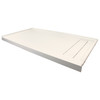FLU6030R-32 Linear 60-in W x 30-in L Rectangular Alcove Concealed End Drain Shower Base with Right Hand Drain in Cameo