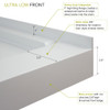 FLU6030R-39 Linear 60-in W x 30-in L Rectangular Alcove Concealed End Drain Shower Base with Right Hand Drain in Grey