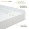 FLU6032R-31 Linear 60-in W x 32-in L Rectangular Alcove Concealed End Drain Shower Base with Right Hand Drain in White