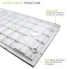 FLU6032R-31 Linear 60-in W x 32-in L Rectangular Alcove Concealed End Drain Shower Base with Right Hand Drain in White
