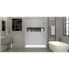 FLU6032R-31 Linear 60-in W x 32-in L Rectangular Alcove Concealed End Drain Shower Base with Right Hand Drain in White