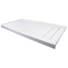 FLU6032R-31 Linear 60-in W x 32-in L Rectangular Alcove Concealed End Drain Shower Base with Right Hand Drain in White