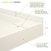 FLU6032R-32 Linear 60-in W x 32-in L Rectangular Alcove Concealed End Drain Shower Base with Right Hand Drain in Cameo