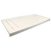 FLU6032L-32 Linear 60-in W x 32-in L Rectangular Alcove Concealed End Drain Shower Base with Left Hand Drain in Cameo
