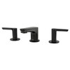 Widespread Faucet with Lever Handles in Matte Black Finish