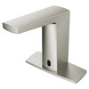 0.35 GPM Single Hole Bathroom Faucet in Brushed Nickel Finish