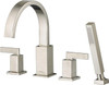 T184901.295 Roman Tub Faucet with Personal Shower for Flash Rough-In Valves in Brushed Nickel Finish