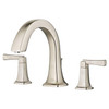 Roman Tub Faucet for Flash Rough-In Valves in Brushed Nickel Finish