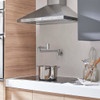 Wall-Mount Swing Arm Pot Filler Kitchen Faucet in Stainless Steel