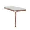 24in x 12in Right-Hand Shower Seat with PVD Coated Champagne Bronze Frame and Leg