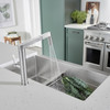 33-in x 19-in 18-Gauge Stainless Steel Double Bowl Apron Front Farmhouse Kitchen Sink