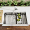 33-in x 20.5-in 18-Gauge Stainless Steel Single Bowl Undermount Apron Front Farmhouse Kitchen Sink