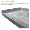 Ready to Tile 60-in Long x 30-in Wide Shower Base with Center Drain in Dark Grey