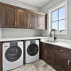 Kitchen/Laundry Faucet with Dual Spray, Flex Neck, 1.8 GPM, and Garden Hose Adapter in Matte Black
