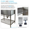 TFH-3622-SS 36-in. Stainless Steel Laundry Sink with Wash Stand in Brushed Satin TFH-3622-SS 36-in. Stainless Steel Laundry Sink with Wash Stand in Brushed Satin