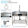 TFH-3622-SS 36-in. Stainless Steel Laundry Sink with Wash Stand in Brushed Satin