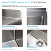 TFH-2522-SS 25-in. Stainless Steel Laundry Sink with Wash Stand in Brushed Satin