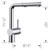 526365 Linus Single-Lever Pull-Out Kitchen Faucet with 1.5 GPM in Polished Chrome