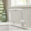 526373 Linus Single-Lever Pull-Out Kitchen Faucet with 1.5 GPM in White