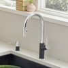 526392 Urbena Single-Lever Pull-Down Kitchen Faucet with 1.5 GPM in Anthracite/Chrome